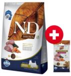 FARMINA N&D Brown Dog Adult Mini Lamb, Spirulina, Carrot 5 kg + FARMINA N&D Brown Dental Treat Coat Lamb Mini 60 g (7 db. ) INGYEN!