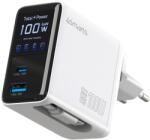 4smarts GaN Flex Screen AI 100W 2xUSB-C + USB-A hálózati töltő adapter fehér - studioeszkozok