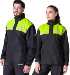 W-TEC Motoros esőkabát W-TEC Rinstop, állítható ujjak, összehajtható, kopásálló, húzózsinór, Visionight fényvisszaverő elemek fekete-fluo XXL (31335-XXL)