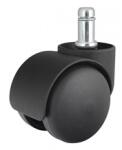  Black caster wheels for gaming chairs, stem diameter: 11 mm, pack of 5
