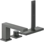 Hansgrohe Tecturis E 3-lyukú, peremre szerelhető, egykaros kádcsaptelep sBox-val, Szálcsiszolt Fekete Króm 73443340 (73443340)