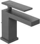 Hansgrohe Tecturis E Egykaros mosdócsaptelep 80 CoolStart EcoSmart+ automata lefolyógarnitúrával, Szálcsiszolt Fekete Króm 73002340 (73002340)