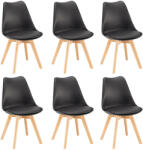 Leziter Silla étkezőszék 6 db fekete színben (DA232AB_6) - snaigeshop