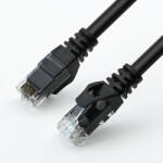 Nestron NCN-P1C6AU-025CBK UTP patch kábel, Cat6A, réz, fekete, 0, 25 m (NCN-P1C6AU-025CBK)