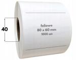 80x60 mm fehér Fólia 1000 db öntapadós címke matrica (efol-80-60-1000-40-akr-pp)
