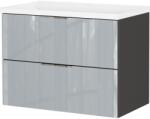 Germania Сив гланцов стенен шкаф за мивка 81x61 cm Celano - Germania (9085-587)