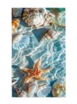  Prosop de plaja cu uscare rapida CORALIA colorat 70 x 140 cm, 100% microfibra Prosop