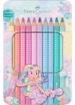 Faber-Castell Színes ceruza készlet 10db-os Faber-Castell háromszögletű SPARKLE Jumbo pasztell fém dobozban