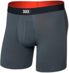 Saxx Мъжко синтетично термобельо Saxx Multi-Sport Mesh Boxer Brief Fly Synthetic base layer - Turbulence / Black WB (014-2278-0712)