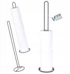 Vilde Wc-papír Tartó Állvány fürdőszobai papír tekercs fém fekete padló (5904316457013)