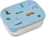 LIEWOOD Детски контейнер за храна Liewood Kid's Arthur Printed Lunchbox Food storage - Fun / Beach Blue - размер 5, 5 x 13 x 17 cm (532-3368-0311)