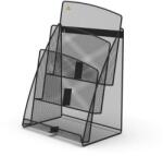 ALBA Prospektustartó, fémhálós, asztali, álló, 1/3 A4, 2x3 rekesz, ALBA, fekete (BAP35) - pritone