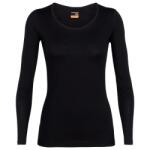 Icebreaker Дамско мериносово термобельо Icebreaker Women's 200 Oasis L/S Scoop Merino base layer - Black (115-0925-0113)