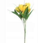 Goliat 6 Tulipán csokor fűvel 34 cm Sárga Dekoráció Tavaszi Nádakhoz (5901907045710)