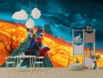 Planet Studio Mario Bros Luigi Játék Falikép 200x140 Vinil 3D Tapéta