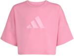 adidas Детска спортна тениска adidas Kid's Sport Icon Crop Tee Sport shirt - St Tropic Bloom / True Pink - размер 164 (EU) (704-6099-0215)