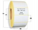  50x30 mm 2000 db Termikus címke erős ragasztó Hot Melt 5x3 cm Zebra 50/30 (eter-50-30-2000-40-hot)