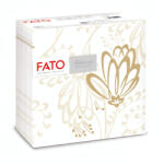 FATO Airlaid szalvéta 40x40cm Boulevard drapp virág dekor 50 lapos - atadcleankft