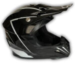  bukósisak cross BLACK-WHITE KIDS gyerek, XL (53cm) MZONE