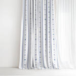 Goldea draperie 100% bumbac - folclor alb 200x150 cm