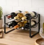 5five Simple Smart Suport 8 sticle de vin Metaxery, metal, negru, 41, 4 x 20, 2 x H 20 cm Suport sticla vin