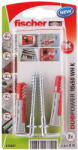Fischer DUOPOWER dübel 10 x 50 WH K NV - derékszögű kampóval, bliszteres, 2 db/csomag (535002)