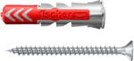 Fischer DuoPower kétkomponensű nylon dübel 8 x 40 S LD - süllyesztett fejű csavarral, 50 db/csomag (535460)