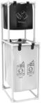 Flippy Cos de Rufe, Flippy, cu 2 Etaje, 2 Cosuri, Cadru de Otel Inoxidabil, 97x44x31 cm, Alb (134455)