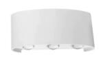 Flippy Aplica pentru Perete, Flippy, Interior/Exterior, Rezistenta la Umezeala IP65, 8 W, Lumina Calda, Aluminiu, 22x8 cm, Alb (125801)