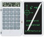 Flippy Calculator de Mana Reincarcabil cu Tabla de Scris, Flippy, Calculator Portabil, Ecran LCD, Afisaj cu 12 Cifre, Ecran de 15 cm, Culoare Alb (126428)