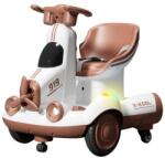 Flippy Masinuta Electrica, Flippy, pe 4 Roti, cu Telecomanda, Lumini Led si Muzica, +2 ani, Inaltime Reglabila, Maro (131950)