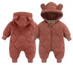 Flippy Combinezon de Iarna, Flippy, pentru Bebelusi, din Bumbac, cu Urechi, Mansete Elastice, Unisex, 66 cm, Visiniu (131874)