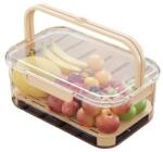 Flippy Cutie de Depozitare Portabila, Flippy, cu Separator pentru Gheata si Scurgere, Mentine Rece, Caserola Pranz, 25x16.5x11.5 cm, Crem/Transparent (131678)