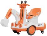 Flippy Excavator Electric, Flippy, pe 4 Roti Antiderapante, cu Telecomanda, Brat Controlat Electric, cu Telecomanda, +2 Ani, Portocaliu (131953)