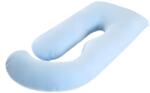 Flippy Perna pentru Gravide, Flippy, Perna de Sarcina, Detasabila si Lavabila, Ergonomica Tip J, Captuseala din Poliester, 155 x 75 x 60 cm, Albastru deschis (165309)
