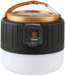 Flippy Lampa Portabila, Flippy, Incarcare Solara + USB, Afisaj Inteligent al Bateriei, Raza de Actiune 32 mp, 6x9x11 cm, 3 Moduri, Negru (132970)