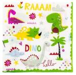 Flippy Set 20 Servetele de Masa, Flippy, Colectia Dino Park, 17 x 17 cm, din Hartie, Multicolor (132658)