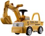 Flippy Excavator Manual pentru copii, Flippy, 3 ani, Sport, Claxon, Cutie Depozitare, Lumini, Scaun, 62x26x47 cm, Galben (130331)