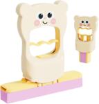 Flippy Mini Mop, Flippy, de Mana, Pliabil, Model Ursulet, din Plastic, 9 x 15 x 15 cm, Roz (164066)