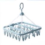 Flippy Uscator de rufe Flippy, 32 de cleme, Plastic, Pliabil, rotire 360 grade, 32x32 cm, Albastru (125269)