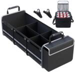 Flippy Organizator Auto pentru Portbagaj, Flippy, Model Pliabil, din Panza, cu Geanta Termoizolanta Detasabila, 3 Compartimente, Curele Ajustabile, 90 x 35 x 30 cm, Negru (165284)