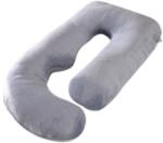 Flippy Perna pentru Gravide, Flippy, Perna de Sarcina, Detasabila si Lavabila, Ergonomica Tip J, Captuseala din Poliester, 155 x 75 x 60 cm, Gri (165305)