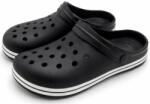 4wrk Slapi, Saboti perforati unisex EVA PVC, negri cu dunga alba (IBIS NEGRU 42)