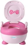 Flippy Olita pentru Copii, Flippy, +1an, Portabila, Design cu Fundita, cu Capac, Model Prietenos, Non-Toxic, Compartiment Detasabil, cu Manere, cu 4 Picioare, Usor de Curatat, 46*33*32 cm, Roz (133500) Olita