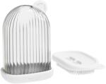 Flippy Sapuniera de Calatorie, Flippy, Suport pentru Sapun cu Scurgere a Apei, Recipient cu Capac Depozitare, Savoniera pentru Baie, 12.6x6.1x8.4cm, Alb (126759)