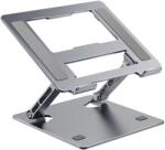Flippy Stand Laptop si Tableta, Flippy, Suport Laptop Ergonomic, Pliabil, Ajustabil pe Inaltime, Portabil, Anti Alunecare, 27.7 x 27.7 x 5 cm, Gri Inchis (165274)