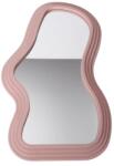 Flippy Oglinda de Perete, Flippy, Decorativa, pentru Baie, Dormitor, Sufragerie, Model Minimalist, Forma Asimetrica, 40.3x26 cm, Roz (132383)