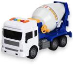 Flippy Betoniera cu frictiune, Lumini si sunete, Jucarie interactiva utilaj de constructii pentru copii, Camion santier cu tambur rotativ, Betoniera plastic realist, Vehicul constructii, Copii 3+ ani, Efecte