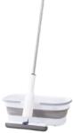 Flippy Set Mop Telescopic cu Galeata Pliabila, Flippy, Gri, 32 cm, Maner Reglabil 140 cm, Sistem de Stoarcere Usor si Eficient (135127)