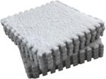 Flippy Set 10 Piese Covor tip Puzzle, Flippy, Spuma EVA, Pufos, 30 x 30 x 1 cm, Alb (128901)